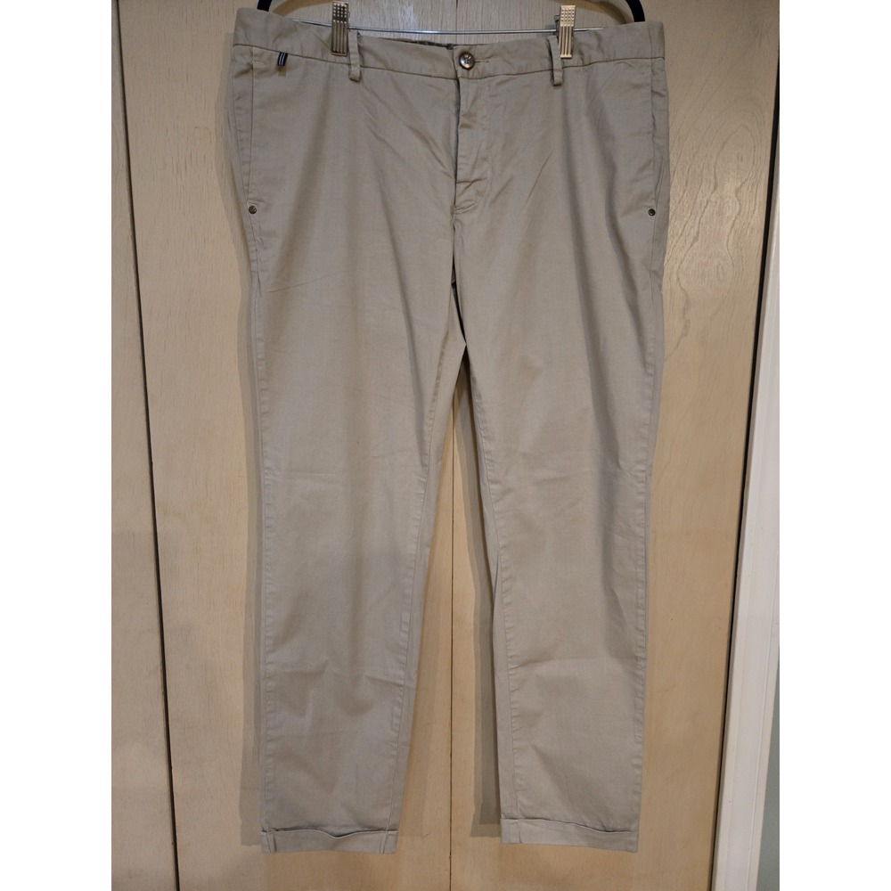 AT.P.CO Mens Chino Pants Beige Khaki Slim Fit 32x29 Italian Designer